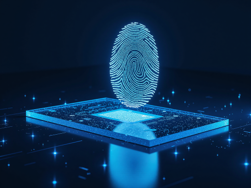 AI智能审核界面，显示自动化填表过程，智能识别护照信息，自动填充申请表格，科技感设计